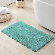 Classic Teal Cotton Bath Mat